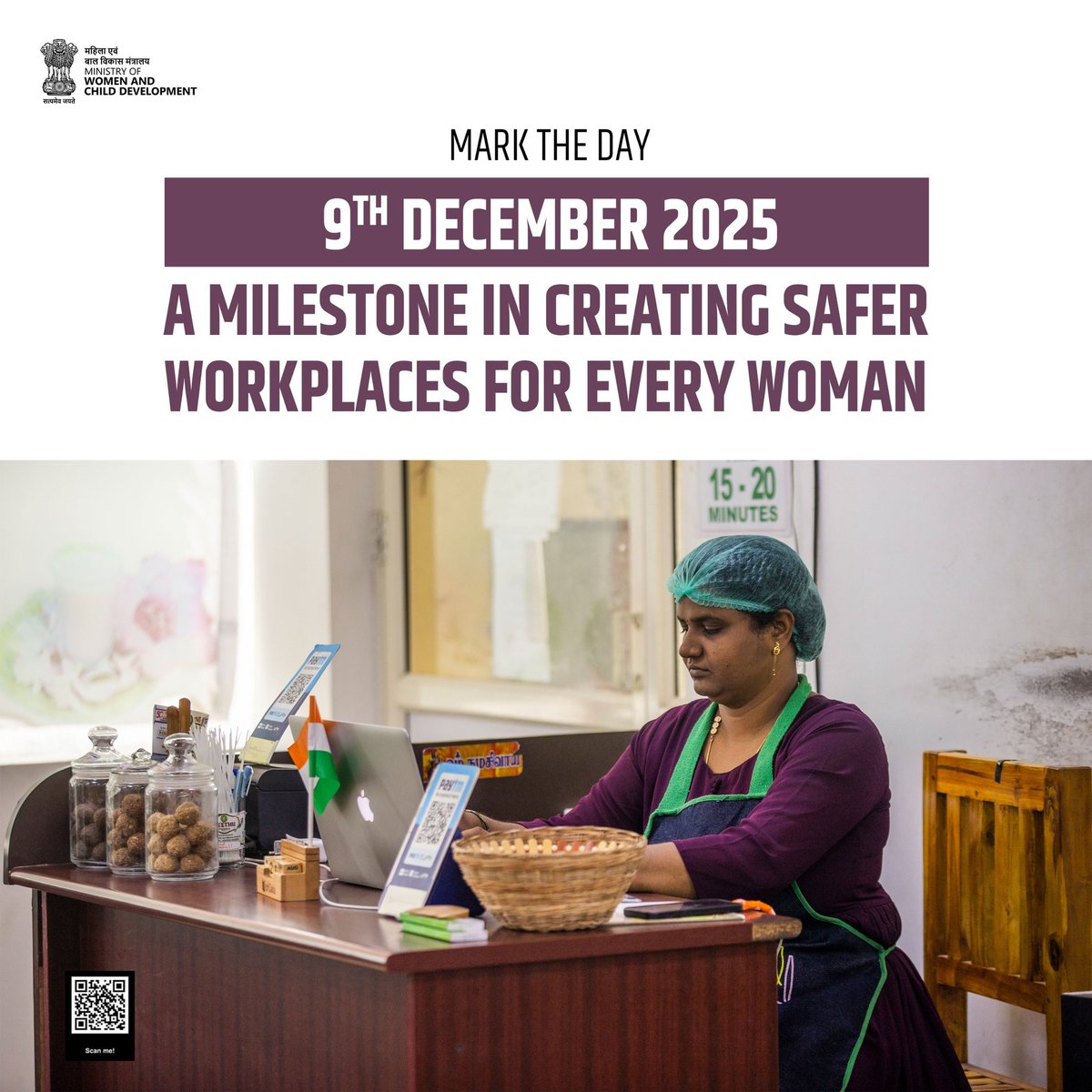 RanchiPIB's tweet image. सुरक्षित कार्यस्थल कोई विशेषाधिकार नहीं—यह हर महिला का अधिकार है।

#SHeBox #MissionShakti
@PMOIndia | @Annapurna4BJP | @savitrii4bjp | @PIBWCD | @MSJEGOI
@MinistryWCD