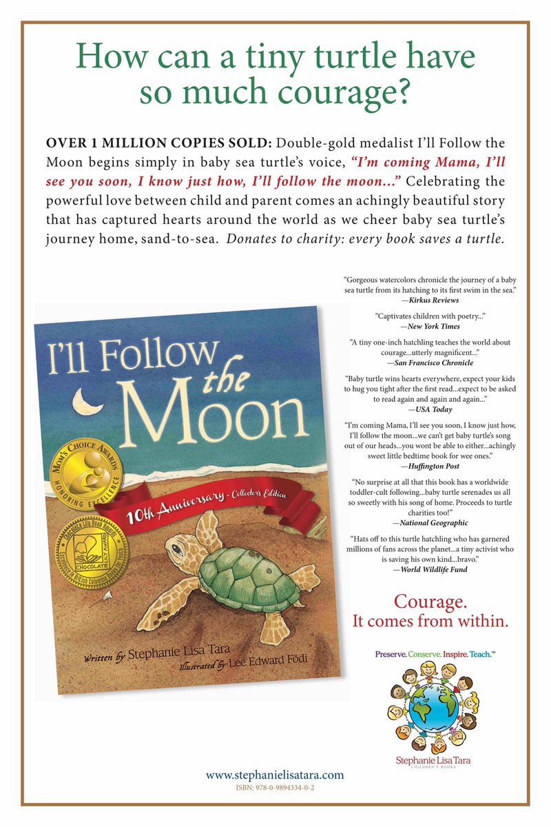 stephanietara's tweet image. ❤️I'LL FOLLOW THE MOON—to Mama!❤️
🌟Sweet~HuffP
🌟Courageous~SFGate
🌟Tranquil~ALA
🌟Bravo~WWF
🌟Captivates~NYT
🌟Triumphant~USAToday
🌟Gorgeous watercolors~Kirkus
🌟Onomatopoeia~PW
🌟Serenades~NGeo
📚Amazon.com/dp/0989433404
#MerryChristmas #holidayseason #ChristmasIsComing