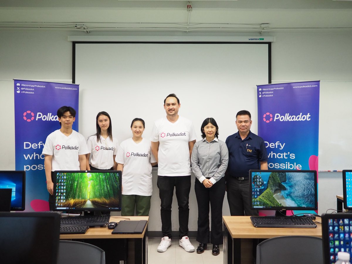 demo_democorp's tweet photo. Dot The Universe @ TNI — A great day sharing Blockchain, Web3, and smart contract knowledge with the next generation. Big thanks to Polkadot, Open Guild, for the collaboration, and to all students and professors who made this event inspiring.
#Polkadot #OpenGuild #Demo https://t.co/EzKU2O7g5S