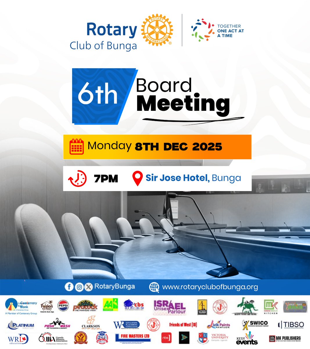 RotaryBunga's tweet image. THANK YOU! 

Thank you for attending our 6th Board Meeting yesterday. Your ideas, passion, and dedication continue to inspire our journey as a growing club. 
Together, we move forward with purpose!
#RotaryBunga #UniteForGood
