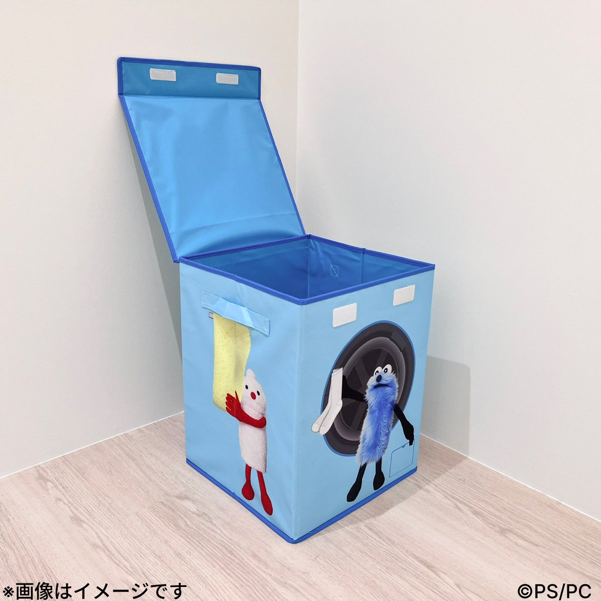 ほわほわ　非売品　マツキヨ　パペット　スンスン　ランドリーボックス　ブルー マツココ⭐パペットスンスン／ Xで応募｜第1弾 「ランドリーボックス