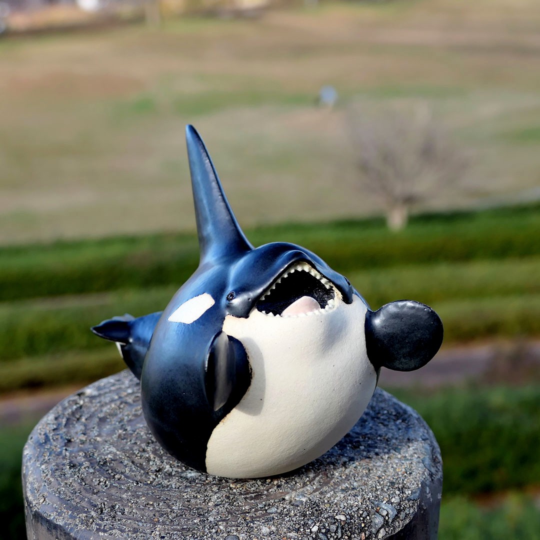 ID-CREW製 シャチ/orcaの陶器製オブジェ ID-CREW製 シャチ/orcaの陶器