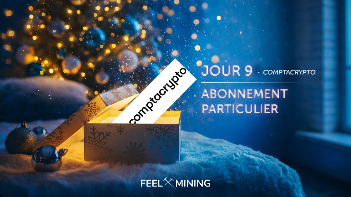 [9/24] – CALENDRIER DE L’AVENT 🎁

À gagner : 1 abonnement à Comptacrypto
Pour participer :
- Follow <a href="/comptacrypto/">ComptaCrypto</a> &amp; <a href="/FeelMining/">Feel Mining ⛏</a>
- RT + LIKE + TAG un ami
- Répond
Donne le nom de la directive européenne qui donne accès au fisc à toutes les transactions des investisseurs cryptos ?