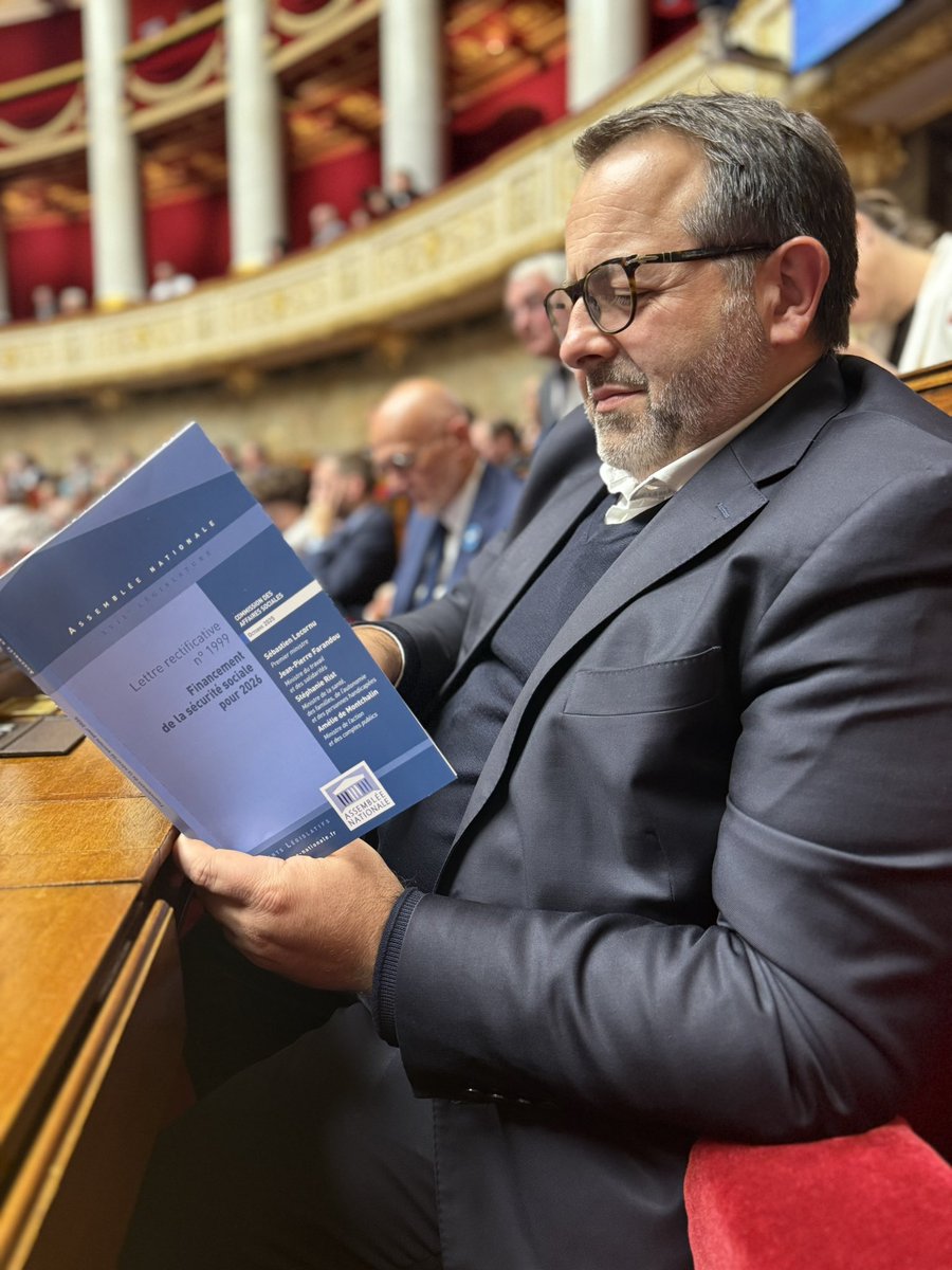 Le PLFSS 26 est un compromis entre groupes parlementaires représentatifs des Français. Ce n’est pas un budget parfait mais 22 millards de déficit sont préférables à 30. J’appelle mes collègues <a href="/DeputesHorizons/">Députés Horizons & Indépendants</a> et <a href="/droiterep_an/">Groupe Droite Républicaine</a> à voter POUR. Pensons d’abord à 2026 avant 2027.