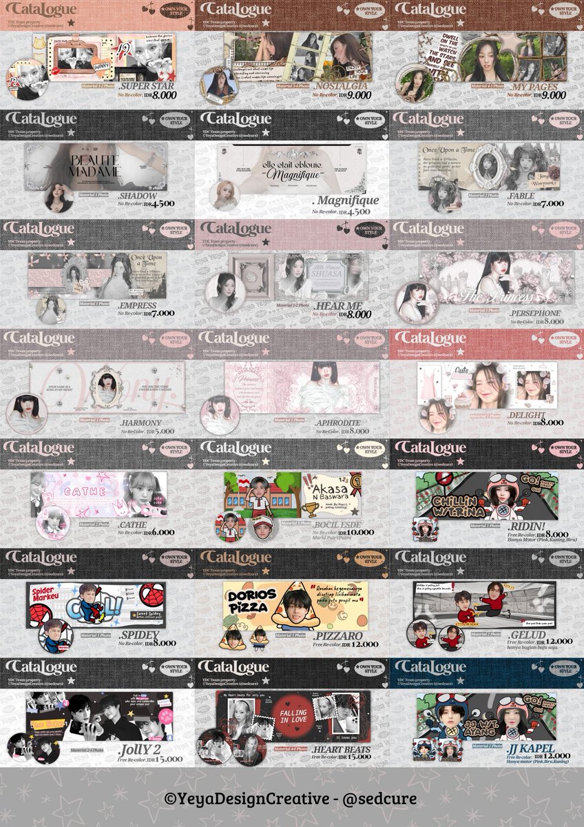 sedcure's tweet image. #zonauang
YEYA OPEN ORDER ☆
Sedia Layout Coquette, Gemoy, Jamet, Couple, Handrawn.—⁠— Start 💵 4.5k, skuy jajan di Yeya! Banyak catalogue baru loh!

CATALOGUE 📌 surl.li/oljamh