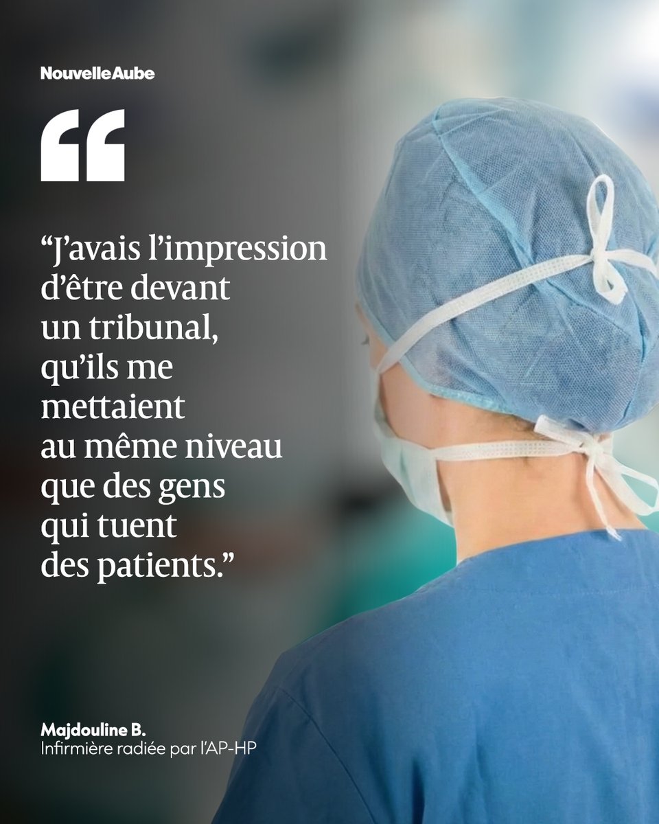 nouvelleaubefr's tweet photo. Majdouline, infirmière exemplaire à l’AP-HP, a été licenciée après avoir refusé d’ôter son calot, dans un contexte de durcissement de la laïcité et de “chasse aux couvre-chefs” visant surtout des soignantes perçues comme musulmanes. https://t.co/CMHmSJ3QJu