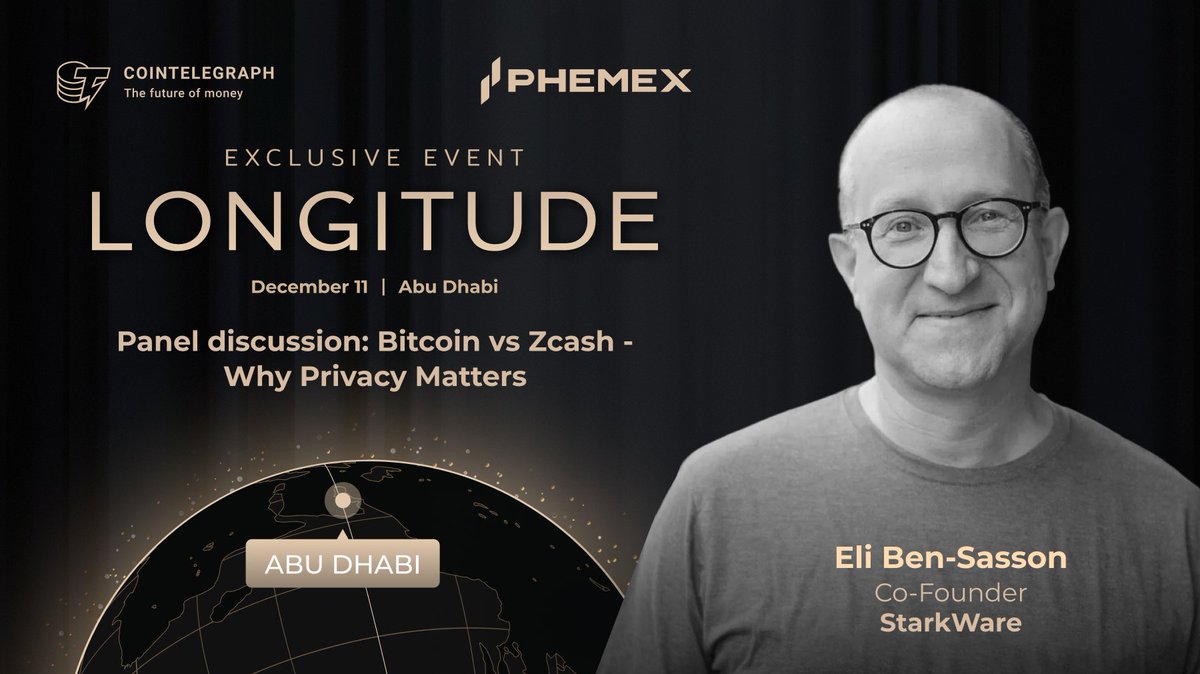 Privacy is becoming a core crypto battleground. Explore the deeper  implications behind Bitcoin vs Zcash and why privacy will shape the next  era of blockchain adoption. Join @EliBenSasson at LONGITUDE Abu Dhabi