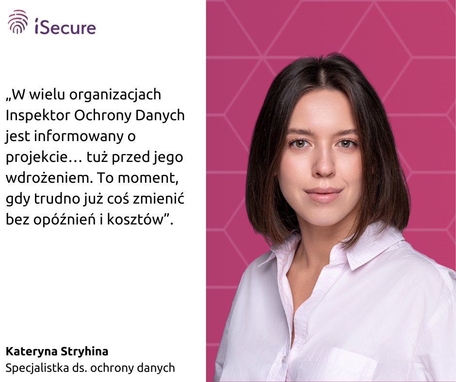 iSecurePL's tweet image. Privacy by design w praktyce: 5 błędów, które wciąż popełnia wiele firm 🔍 Tekst jest szczególnie wart uwagi, bo to debiutancki wpis naszej nowej prawniczki i specjalistki ds. ochrony danych osobowych – Kateryny Stryhiny 🎉​Link: isecure.pl/blog/privacy-b…