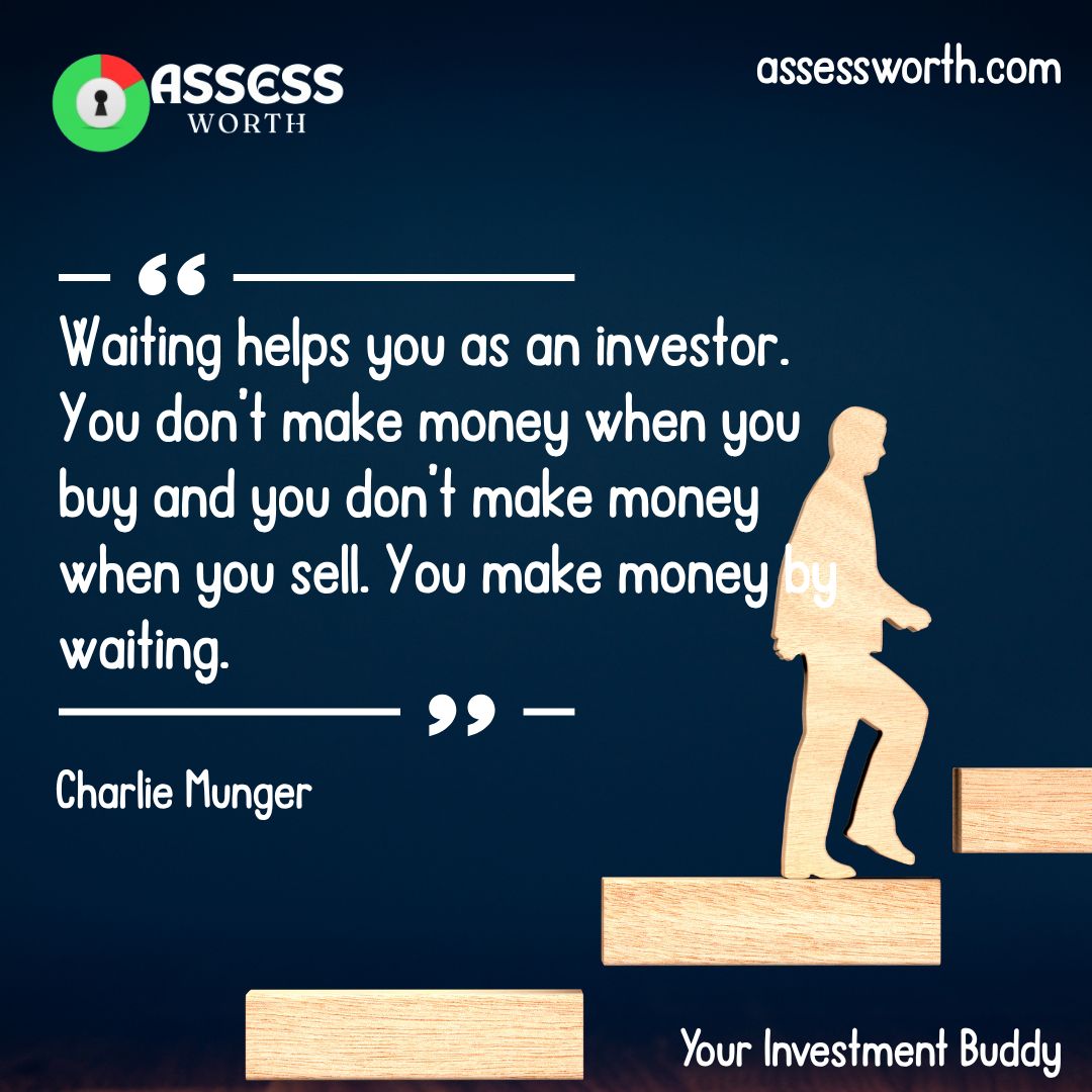 assessworth's tweet image. Most market losses come from panic selling or over-trading. By waiting, you minimize error and maximize the chance of reaping rewards. Silence is golden in the markets. 

#CompoundInterest #InvestingMindset