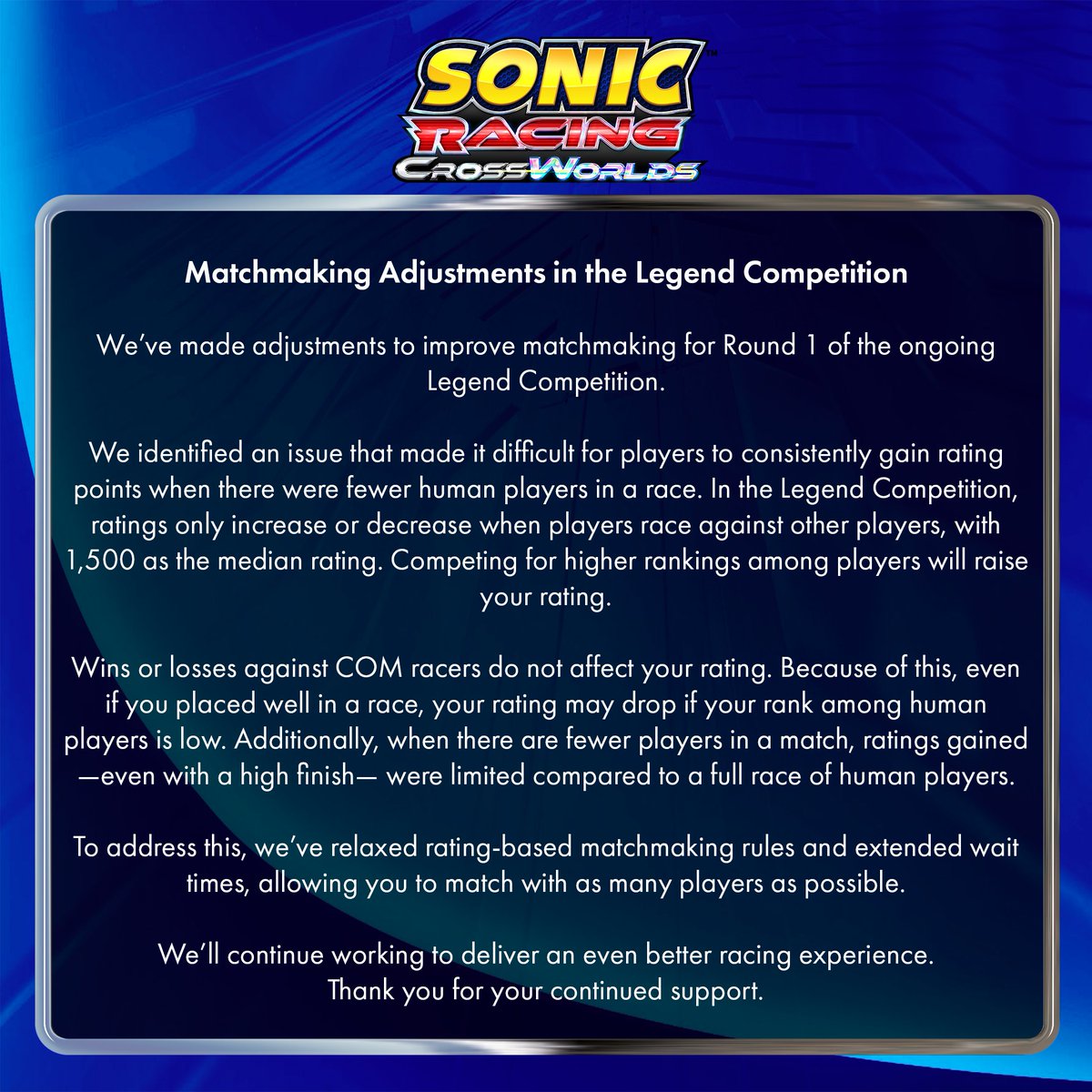 Sonic Racing: CrossWorlds tweet media