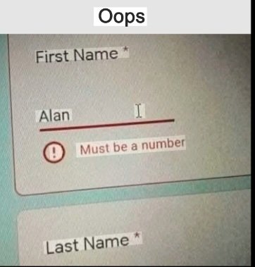 fidexcode's tweet image. &quot;Must be a number&quot;😂