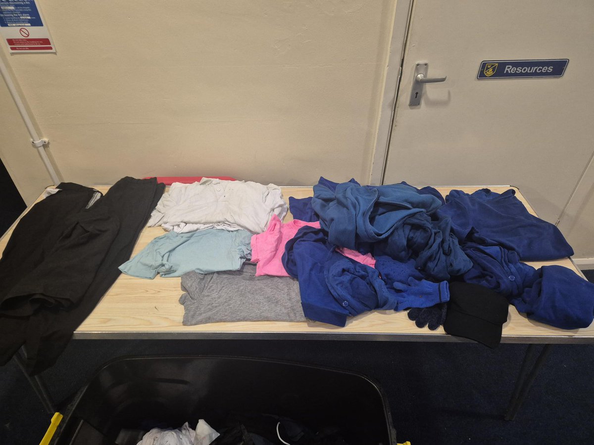 Parents/Carers, we seem to have accumulated a lot of lost property. If anyone recognises any of this, please ask to pick it up from the office. If the weather allows, we will put these tables at the front of the school 8:40am and 3pm.