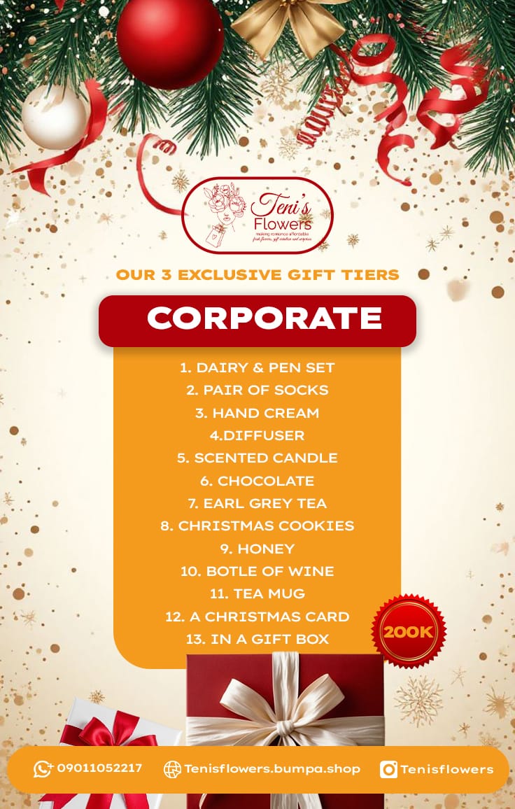 Christmas Gifting Simplified! 🎁 Our 5 Hamper Pricelist is ready:

• Classic: ₦50K
• Goodies Box: ₦120K
• Corporate: ₦200K
• Food Box: ₦60K
• Food Box Deluxe: ₦120K

Order now to secure your festive gifts! 👇
Shop: wa.me/2349011052217

#ChristmasHampers #Corporate