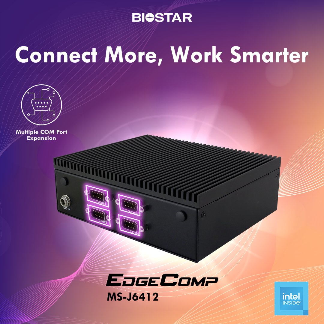 The EdgeComp MS-J6412 supports four COM ports, giving you the flexibility to scale as your system grows.

Know more:
biostar.com.tw/app/en/ipc/int…

#BIOSTAR #EdgeComputing #intel #IndustrialSolutions