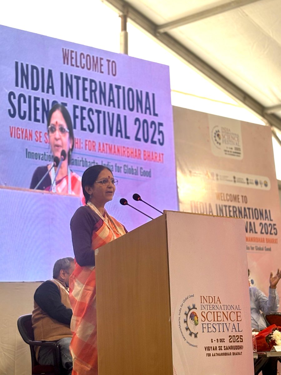 CSIR_NIScPR's tweet photo. Day 2 of #Vigyanika2025 featured the session “Vigyan Se Samruddhi – For Atmanirbhar Bharat”, highlighting how traditional knowledge can drive national self-reliance.
Speakers including, Dr. @arvind_c_ranade (@nifindia), Dr. @viswajananis (@CSIR_IND - TKDL), Dr. N. Srikanth (@CCRAS_MoAyush) and Dr. Kanupriya Vashisht (@BIRAC_2012) highlighted the need for documenting, protecting & effectively communicating India’s rich traditional knowledge.
#IISF2025 #ScienceFestival #Innovation #AatmanirbharBharat #VigyanSeSamruddhi #ViksitBharat
@narendramodi | @PMOIndia | @DrJitendraSingh | @mygovindia | @moesgoi | @PIB_India | @OfficeofDrJS | @CSIR_IND | @Ravi_MoES | @ESSO_INCOIS | @MoesNiot | @Indiametdept | @NCS_Earthquake | @CentreCoastal | @ESSO_NCESS |@IndiaDST | @DBTIndia | @DAEIndia | @isro | @iitmpune | @cmlre_kochi | @ncaor_goa | @ncmrwfmoes | @IISF2025 | @PrinSciAdvGoI | @Vibha_India