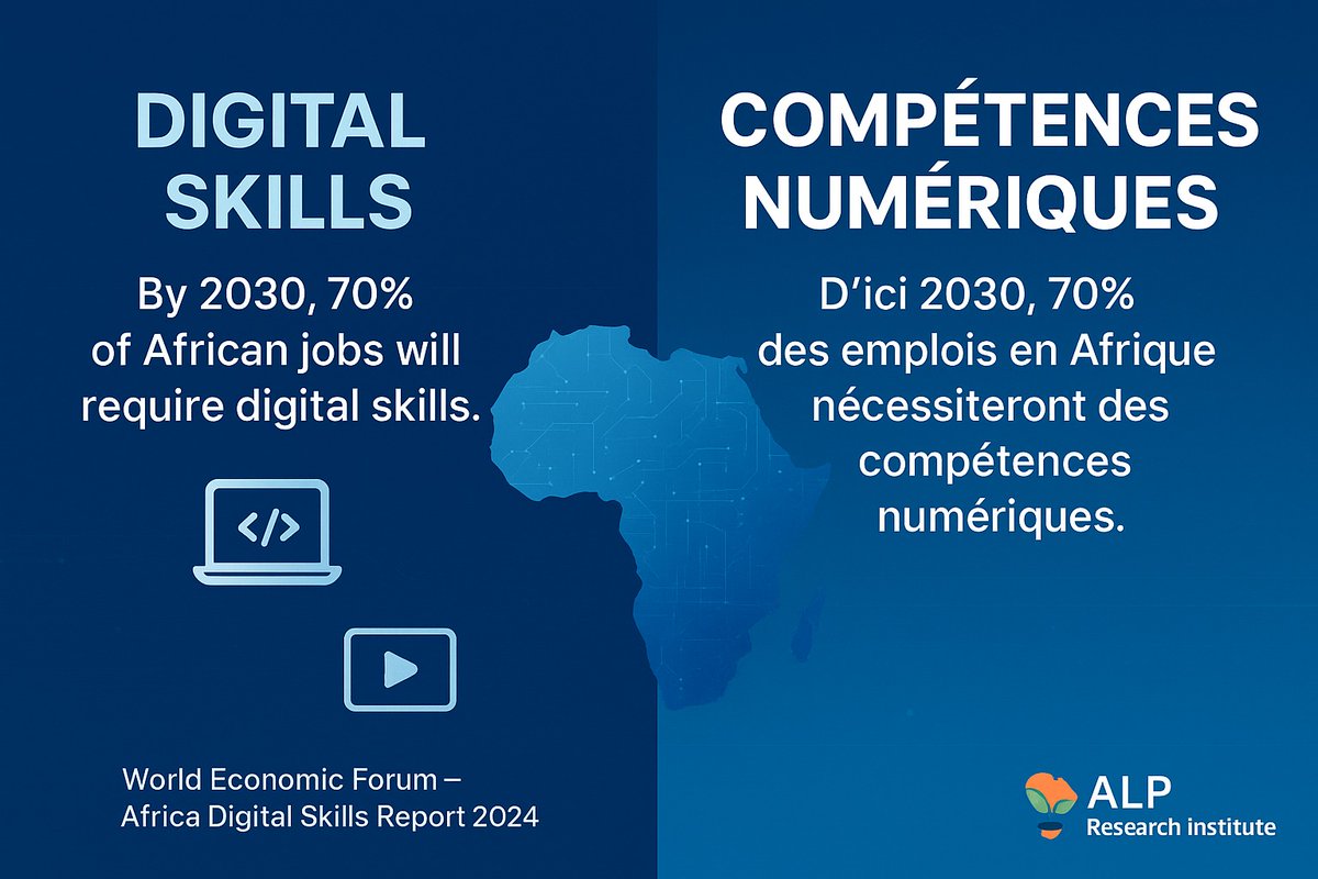 Alpresearch4u's tweet photo. By 2030, 70% of jobs in Africa will require digital capabilities, from coding to data literacy to online entrepreneurship.

#ALPResearch #DigitalSkills #DigitalInclusion #SkillsForFuture #AfricanInnovation #FutureOfWorkAfrica #TechForDevelopment https://t.co/kk1hVptwr8