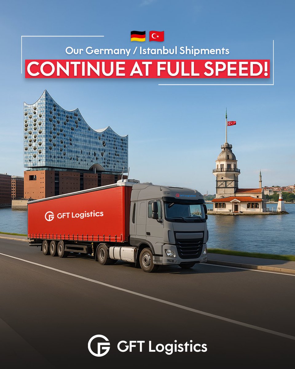 🇩🇪🇹🇷 Our Germany–Istanbul shipments continue at full speed! At GFT Logistics, we ensure a seamless flow of trade between Europe and Türkiye with our reliable transportation solutions. #logistics