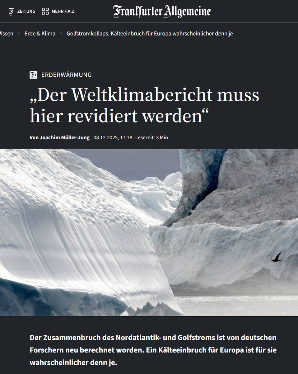 Globale Erwärmung ist abgesagt, umschalten in "wir werden alle erfrieren" Modus