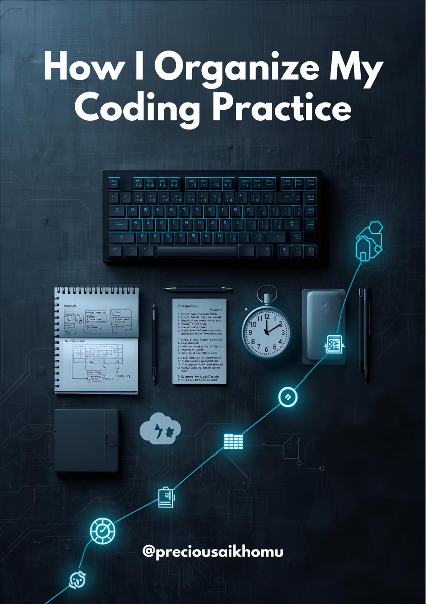 preciousaikhomu's tweet image. I organize my coding with Notion and GitHub. Small consistent steps are what actually move you forward. Structure beats speed every time.
#CodingTips