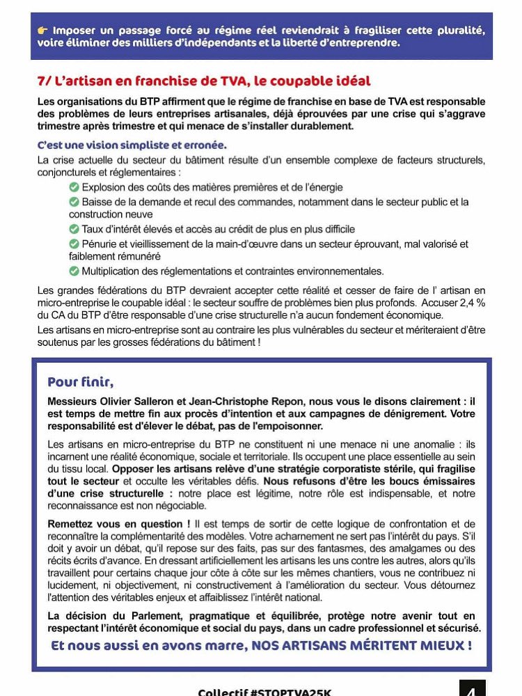 SThouement70513's tweet photo. Droit de réponse aux incessantes accusations fallacieuses des lobbys du BTP @capeb_fr @capebaura @CapebCreuse @CAPEBCharente @CAPEB_IDF @Capeb88 @CAPEBLandes @CAPEB_Vaucluse @capeb74
#nosartisansmeritentmieux
#casuffit
#repon #salleron
#FFB
#StopTVA25K https://t.co/13ah47n8n2