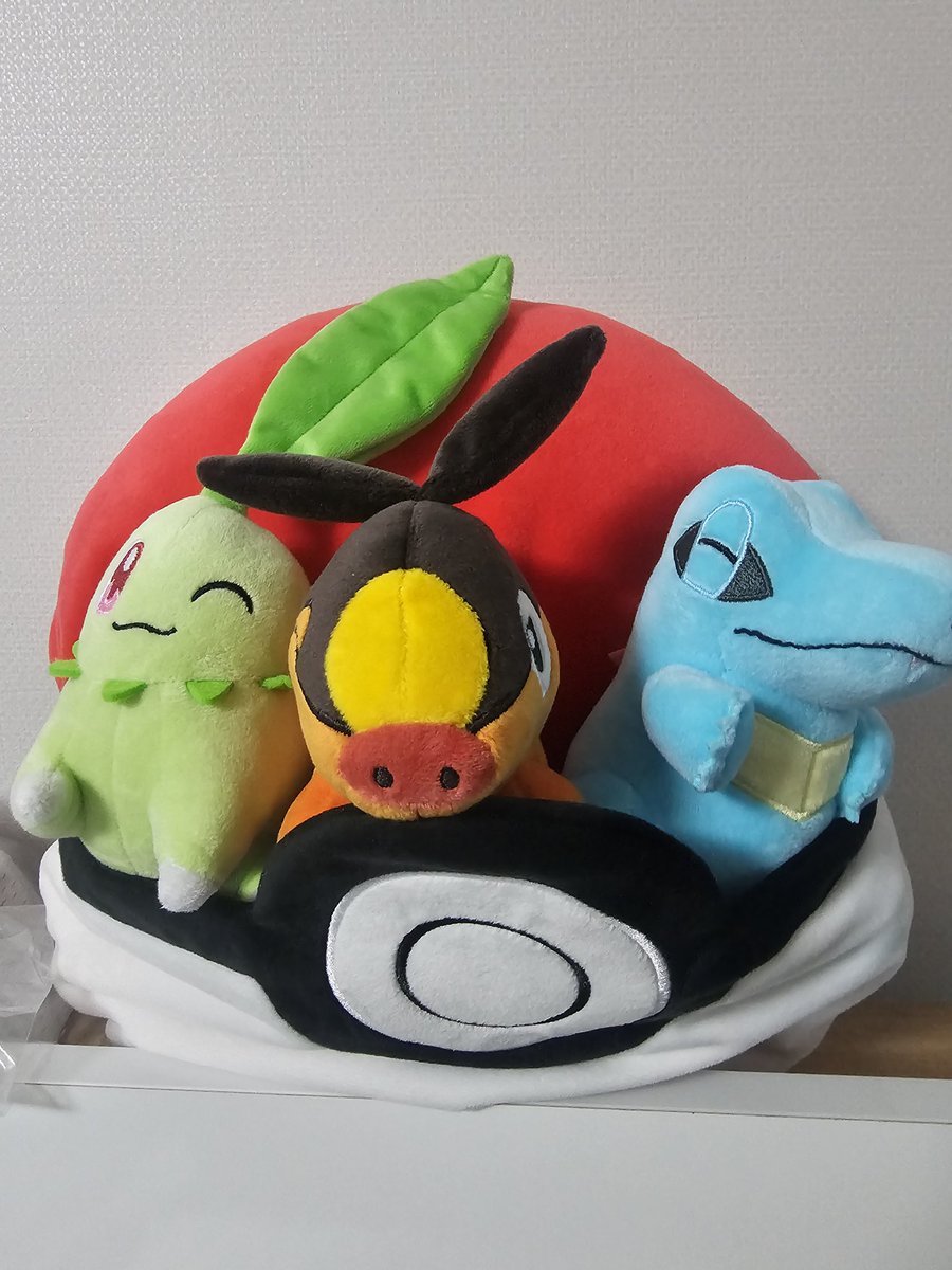 ヌーさんからもらった一番くじA賞のZA御三家ポケモンぬいぐるみ