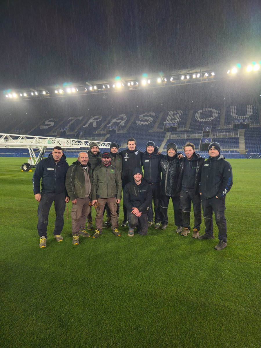 Teamwork truly makes the difference. Our crew delivered outstanding work, completing a brand-new Horizon hybrid pitch at <a href="/RCSA/">Racing Club de Strasbourg Alsace</a> all in under a week.

Since Wednesday, we’ve removed the old surface, renewed the rootzone, laser-leveled the subbase, and installed premium hybrid sod.