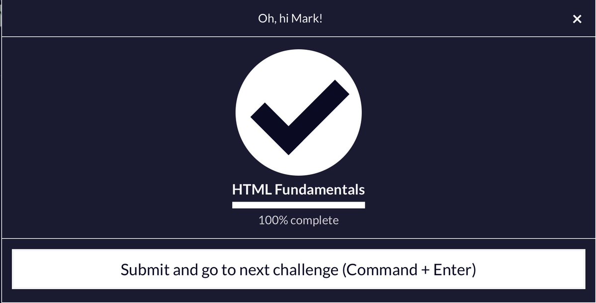 realaditrades's tweet image. 🔴 DAY 3 | Learning How To Code: 

HTML Fundamentals completed. ☑️ 

One more lesson and then I’ll be building a bookstore page. 

Really enjoying the journey so far.

I’m using @freeCodeCamp to learn. 

If any coders come across this, I’d love to connect. 

Tags: 

#HTML…