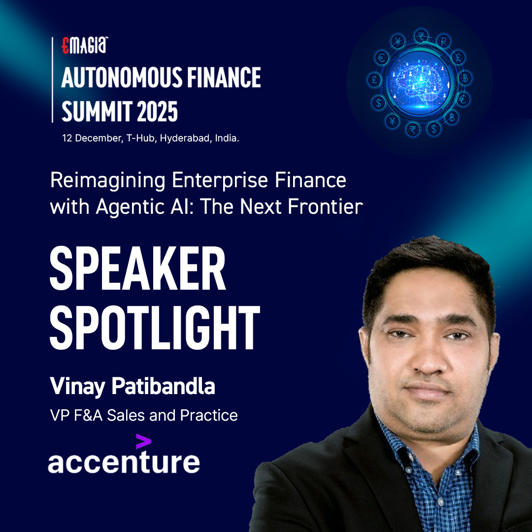 We’re delighted to welcome Vinay Patibandla,  Vice President, F&amp;A Practice at Accenture, to the Emagia's Autonomous Finance Summit 2025. 12 Dec | T-Hub, Hyderabad. Explore More : emagia.com/autonomous-fin… #Emagia #AutonomousFinance #AgenticAI #AFS2025