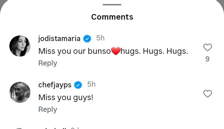 lovingfransethh's tweet photo. Sweet ni Ms. Jodi, comment nya sa post ni chin 🥹🫶

#FrancineDiaz https://t.co/v5wswvOYWQ