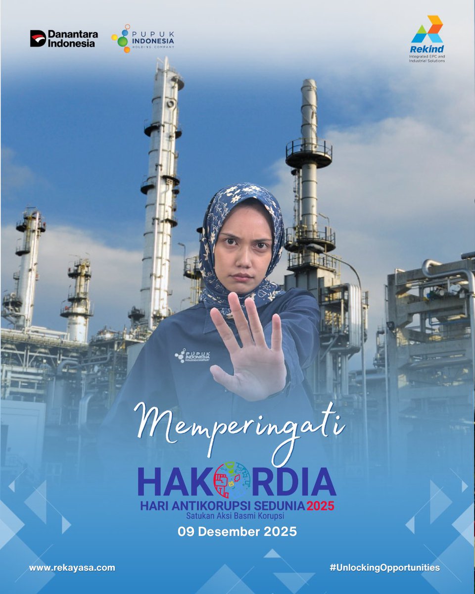 Selamat memperingati Hakordia "Hari Anti Korupsi Sedunia" 2025. Kami mengajak seluruh karyawan, mitra, dan stakeholder untuk Satukan Aksi Basmi Korupsi! Mari kita ciptakan lingkungan kerja dan bisnis yang etis. Berani Jujur, Hebat! 

#BudayaAntiKorupsi 
#Hakordia2025