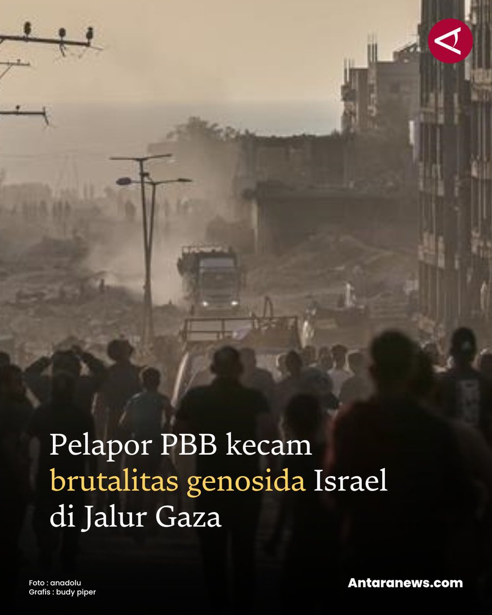 antaranews's tweet photo. “Di Forum Doha, saya mengecam brutalitas genosida Israel yang dijalankan dengan keterlibatan terlalu banyak negara,” tulis Albanese

#genosida #israel #Albanese 
Baca selengkapnya 
https://t.co/DT80P0fM0H https://t.co/YtP8xBC3SD