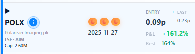 🚨 POLX up +161% since our 27 Nov alert. CrashDash flagged the setup early… market did the rest. 📷#POLX #AIM #LSE