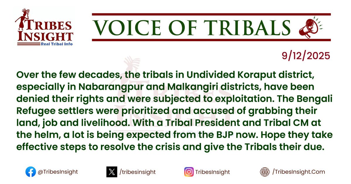 TribesInsight's tweet photo. 🔸 #TribesInsight - Tribals in Undivided Koraput District, have been exploited over the decades. #Insight #Tribals https://t.co/eenzeqowaf