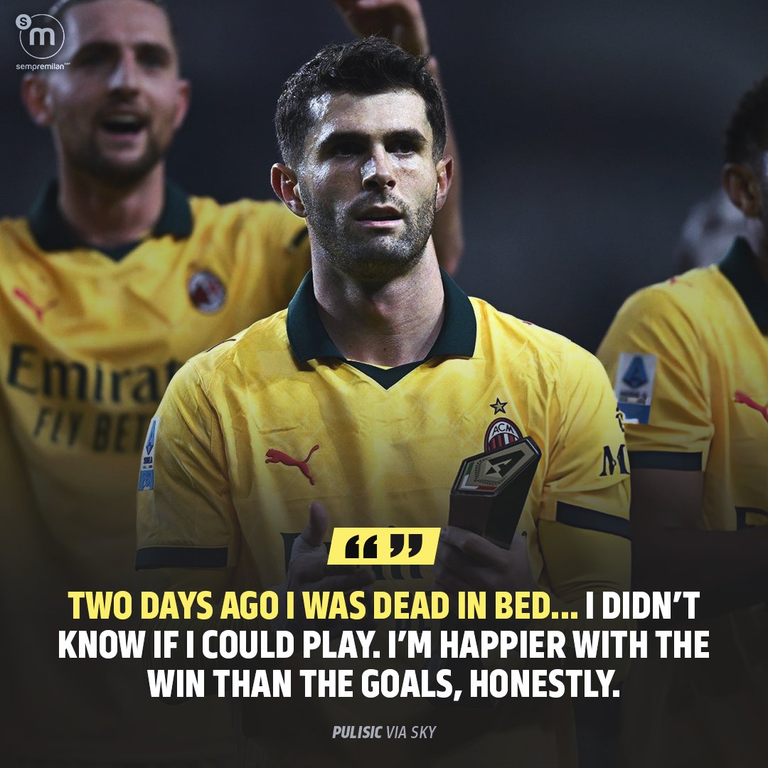 🤒 8 December 2025, Stadio Olimpico Grande Torino: Christian Pulisic's Flu Game ⚕️

🗣 His reaction after the win: sempremilan.com/pulisic-reflec…