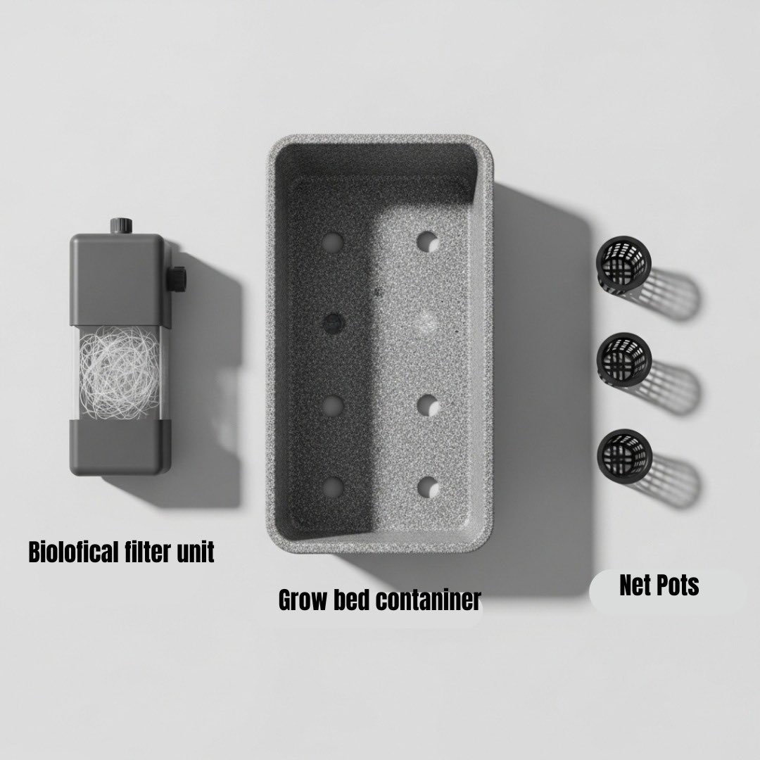 NormaTechgh's tweet image. These are the kits you need to grow your own mini aquaponics system! 
Beginner-friendly, compact, and totally manageable.
Join our Aquaponics in a Weekend training on 13th Dec, 9 AM to learn how to use these kits! 
Link in our bio

#MiniAquaponics #UrbanFarming #SustainableLiving