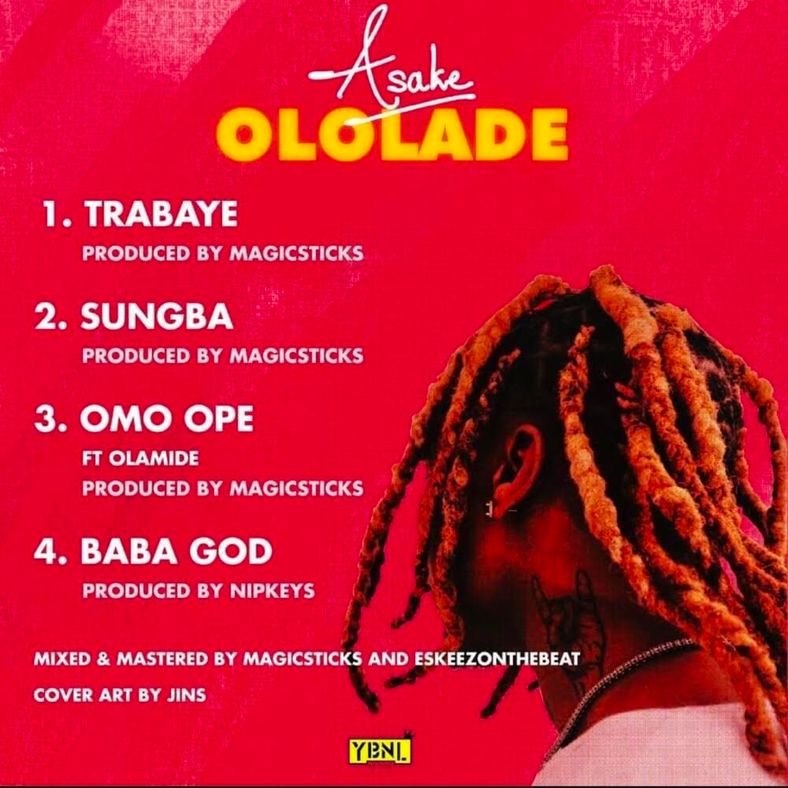kabalverse's tweet photo. Ololade - EP by Asake
Released February 16, 2022
Mastering Engineer- Magestick
Mixing Engineer- Magestick
Featuring- Olamide
Producers- Magicsticks &amp; Niphkeys
Writers- Asake &amp; Olamide
Label- YBNL Nation Entertainment https://t.co/ypTmLbv1gK