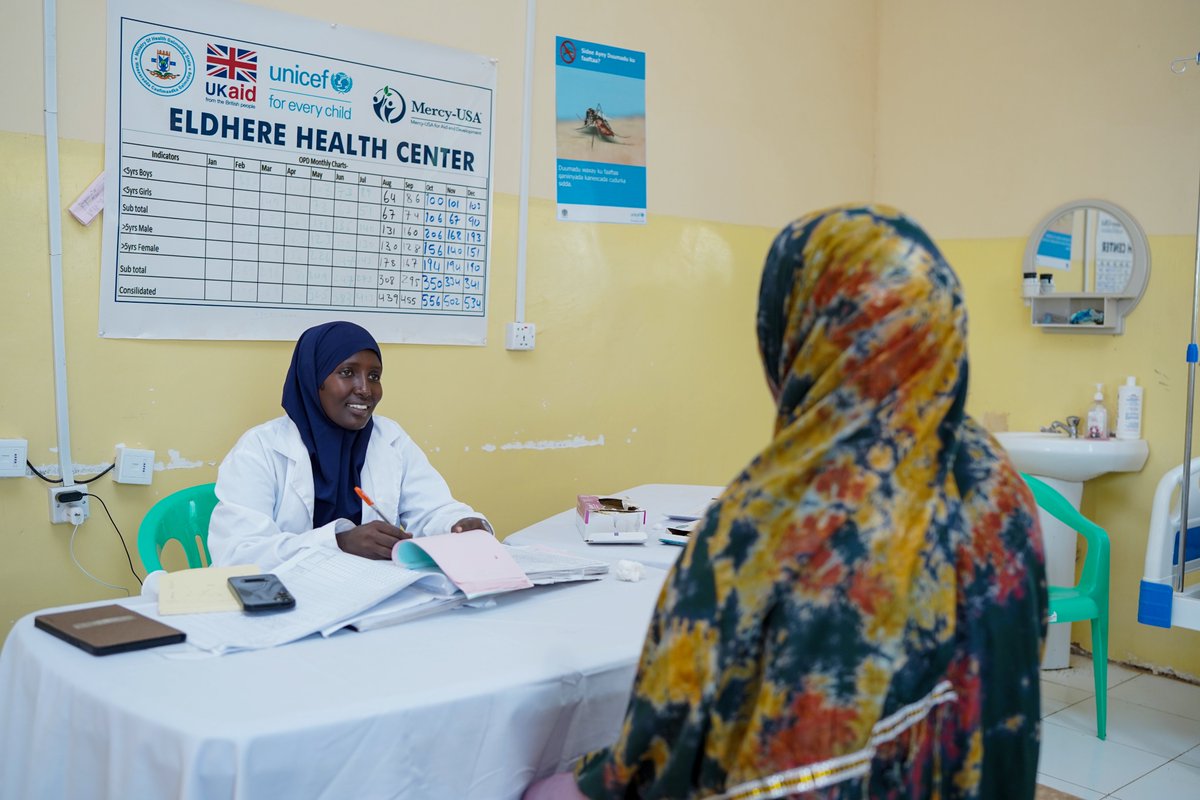 unicefsomalia's tweet photo. #Eldhere Health Center shows what happens when communities lead. Local residents built and now manage a facility that brings essential care closer to families, highlighting the impact of community-driven solutions. #BetterLives @MoH_Galmudug @UKinSomalia. https://t.co/YUt2h76jaY