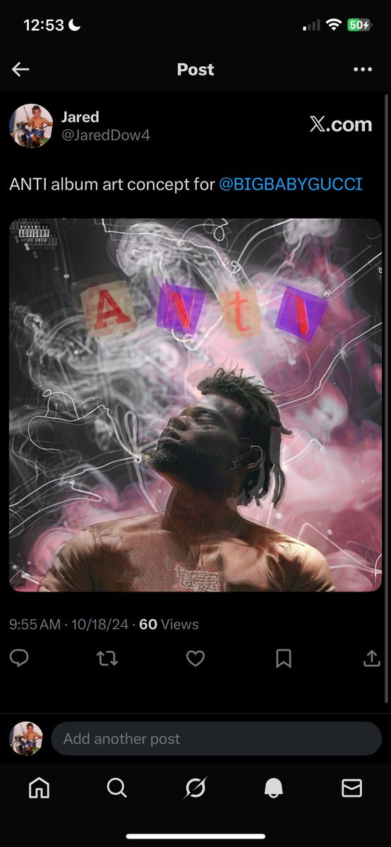 JaredDow4's tweet photo. progression of how i made the cover art for my new song with @BIGBABYGUCCI https://t.co/kgAMw1IKW2