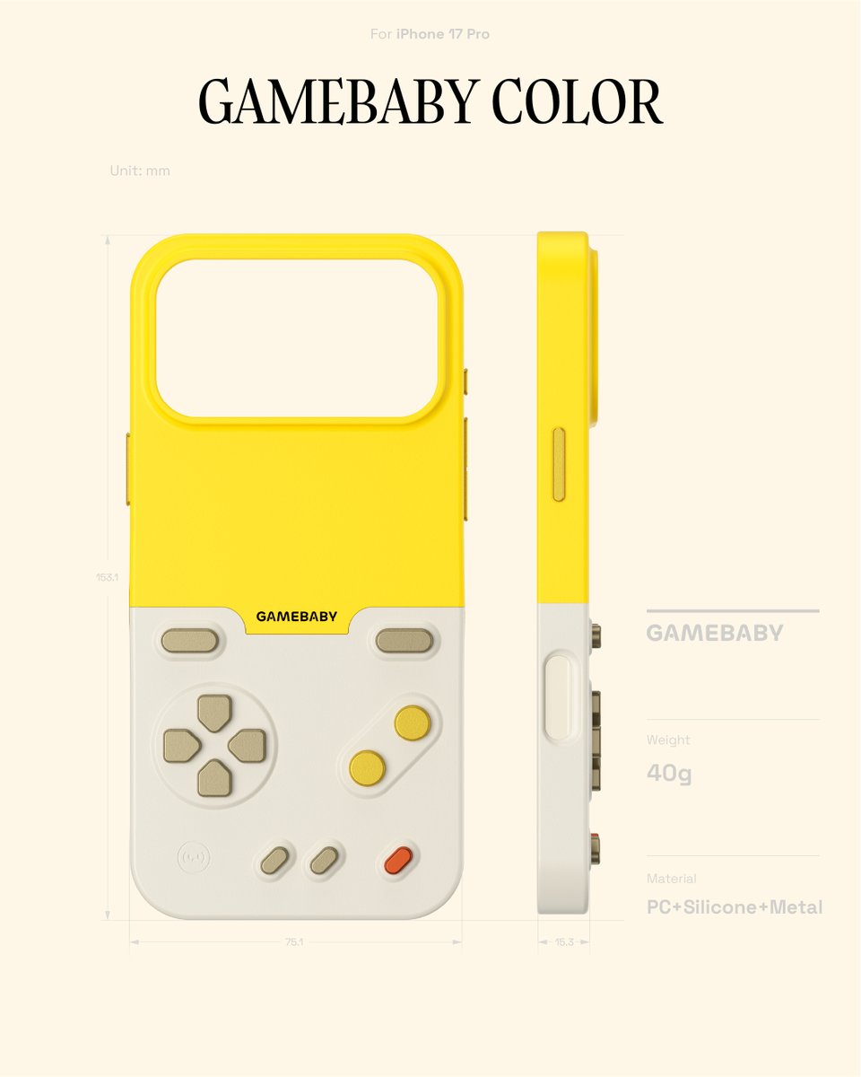 BitmoLab's tweet image. A look at the specs for both color options.

#GAMEBABY #retrogaming #Handheld #gameboy