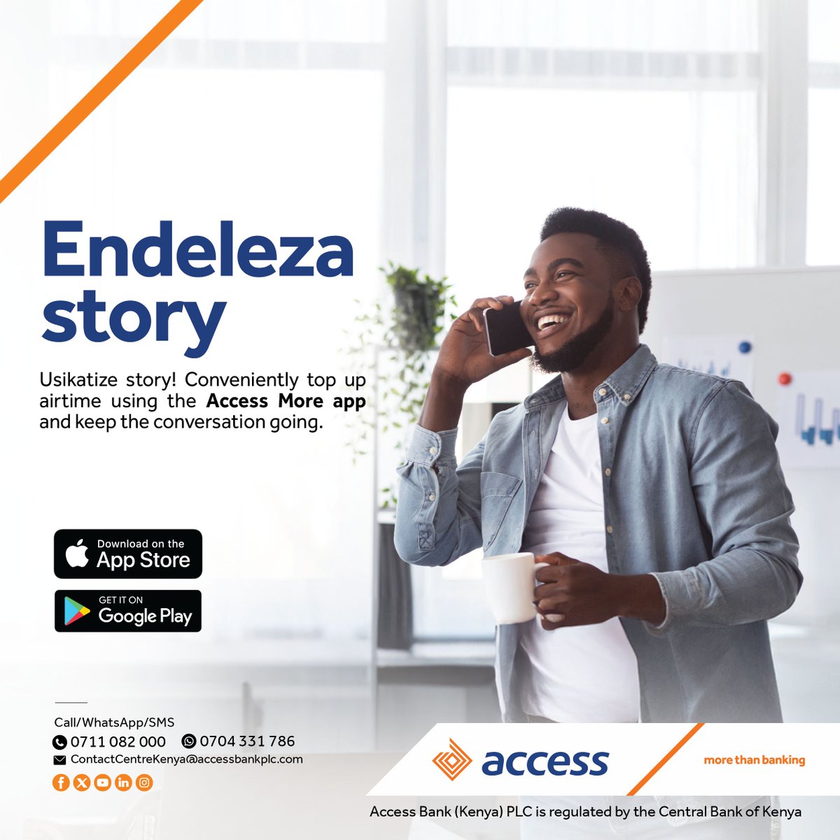 Usikatize story! 
Conveniently top up airtime using the Access More app and stay connected with friends and family all season long. 

Download the app today on the App Store or Google Play to get started!

#AccessMore