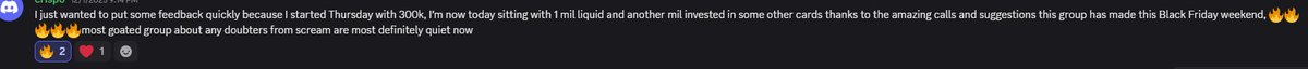 There is a reason we are the best group around!🎯

Console &amp; PC Covered⭐️
Members hitting well over 1M monthly 💰
Daily Buys 📅
Tools To Solo Trade &amp; Learn🧑‍🏫

patreon.com/Duck_MitchyDuck