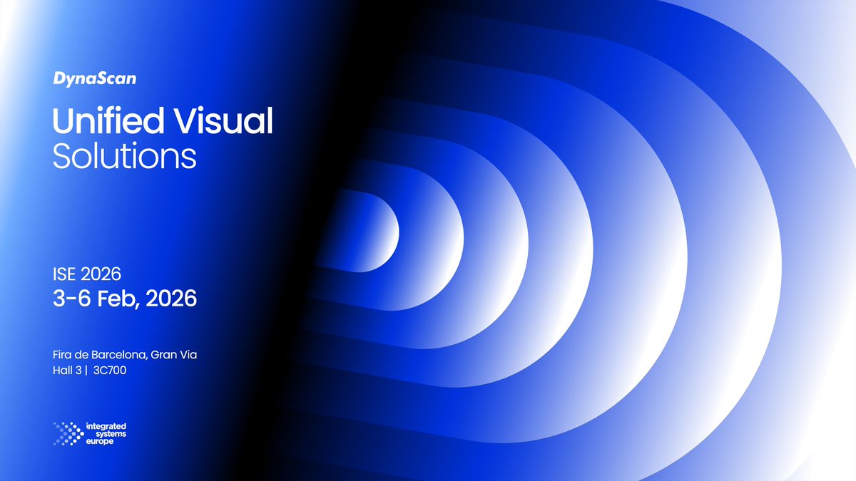 DynaScan is returning to #ISE2026 with an enhanced lineup of outdoor display solutions—advancing our focus on Unified Visual Solutions. This year’s updates designed to deliver even greater clarity, reliability, and seamless integration. Learn more: dynascan.net/3Y1Xqx7