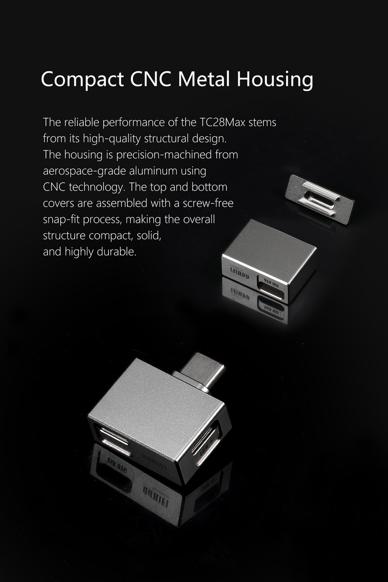 ddhifi_com's tweet photo. Introducing the ddHiFi TC28Max USB OTG Adapter with PD Input

Retail Price: $29.99 | Available now!

If you are interested in getting one, please check with local sales agent for its availability. If there is no sales agent in your local market, you can just grab one from DD Aliexpress store: https://t.co/1j2nUtUhWP

#ddHiFi #TC28Max #USBOTG #PDPowering #ChargeAndListen #HiFiAudio #CNCMachined