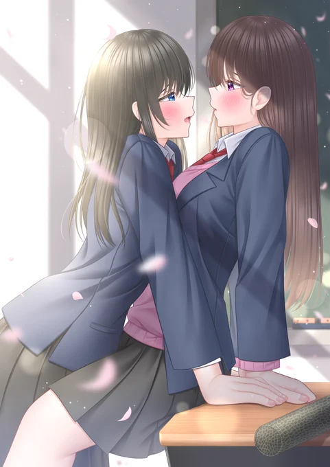 #今年も残りわずかなので今年一番伸びた絵を貼る 友達から卒業したい百合でした