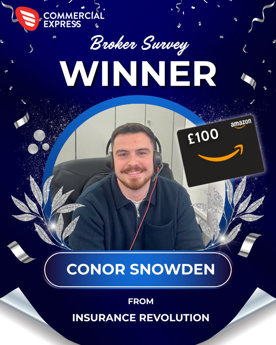 We’re pleased to announce the winner of our latest broker survey feedback competition.

Congratulations to Conor Snowden from Insurance Revolution, whose name was selected at random. 

Conor takes home a £100 Amazon voucher as a thank you for taking part.