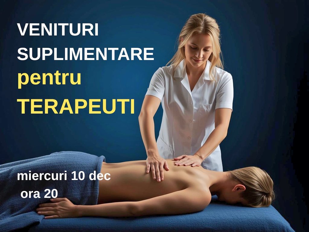 🔥 Venituri Suplimentare pentru Medici, Terapeuți
⏰ Ai ore limitate și venit plafonat?
💸 Îți dorești venit pasiv? 
💬 Vrei să ajuți mai mulți oameni fără să lucrezi mai mult fizic?
Vino in zoom cu Ionel Alban, Terapeut 
💥 Miercuri 10 dec ora 20

Daca vrei, iti dau link zoom.