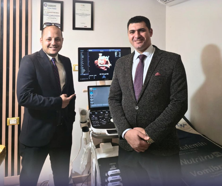We're proud to highlight the newly installed #CHISON SonoMax 9 at Dr. Bakry's OB/GYN practice. As Dr. Bakry notes, AI-enhanced imaging significantly elevates diagnostic precision, particularly in complex gynecological and fertility cases.

#SonoMax #OBGYN #Ultrasound #Egypt