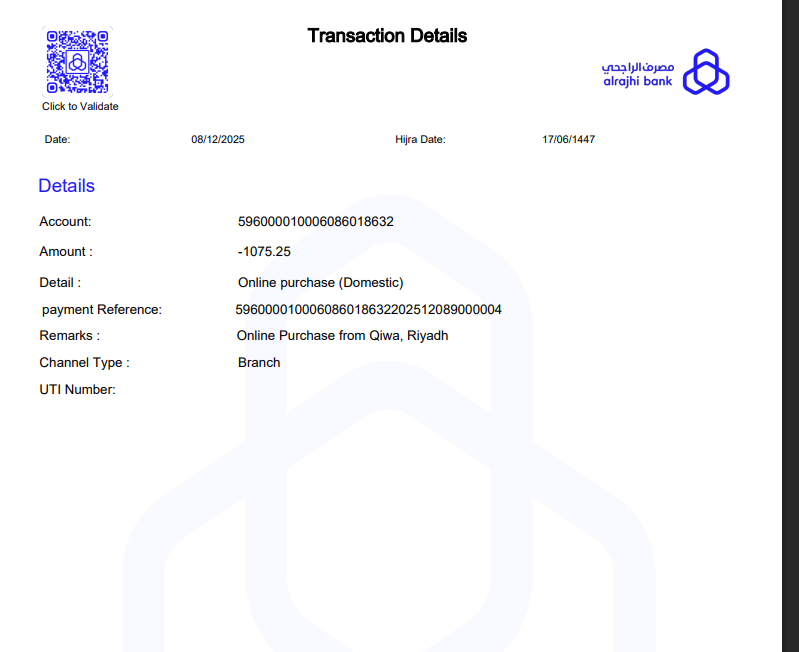 AlFarnan's tweet photo. @Qiwa_sa  I paid the subscription amount of 1,075 SAR yesterday using my Mada card, and the amount has already been deducted from my bank account. However, the service has not been activated yet. Could you please resolve this issue as soon as possible? Thank you.
@QiwaCares https://t.co/irKwlXhZDv