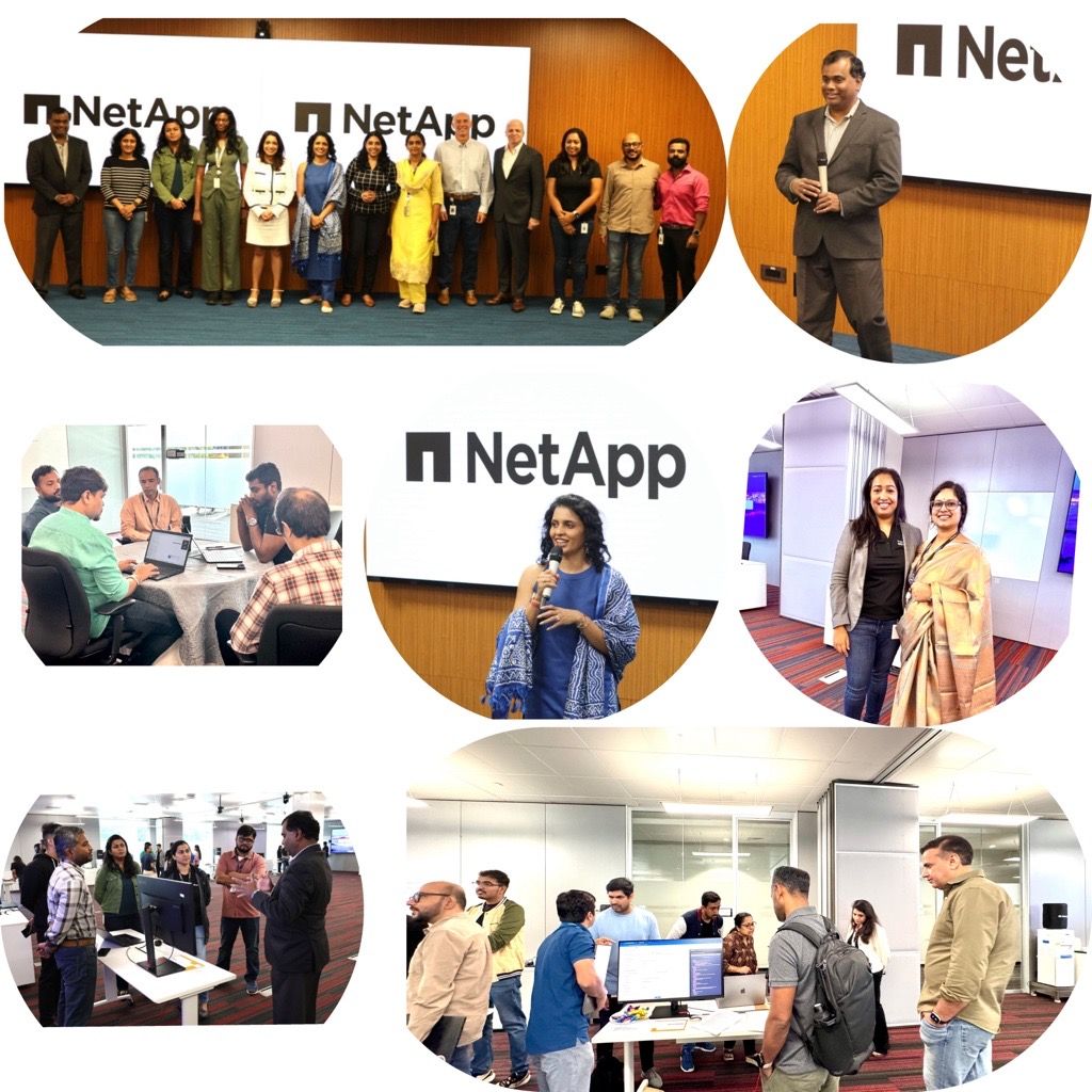 LifeAtNetApp's tweet image. 💙 Women at the Heart of AI. 

TechSocial 2025 by @NetApp WIT brought 1000+ employees together for keynotes, mentoring, product demos &amp;amp; a GenAI Hackathon with 34 teams 🚀 

#NetApp #LifeAtNetApp #WhyNetApp #WomenInTech #TechCareers #InclusionInTech #GenAI #Innovation #Leadership