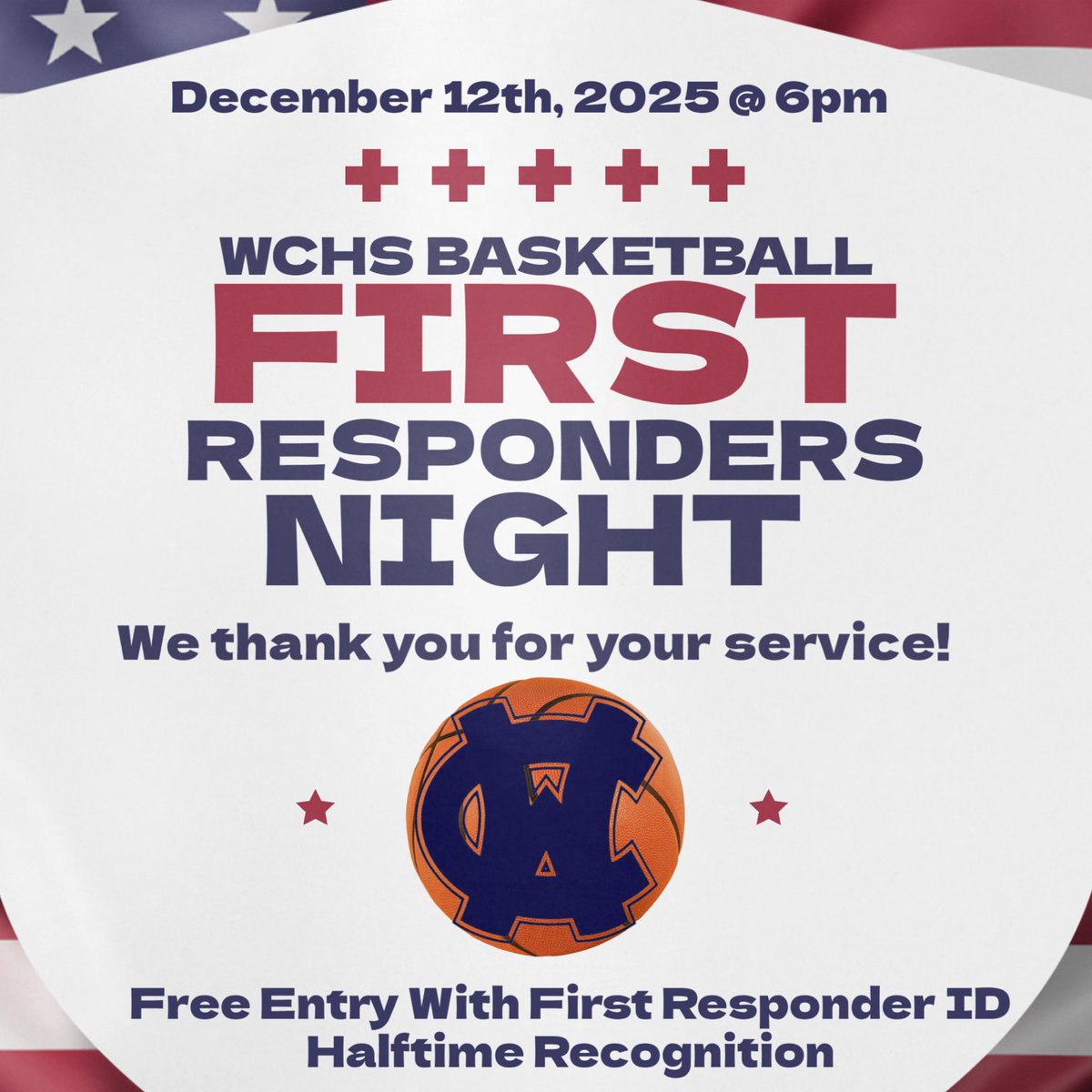 Big game this Friday night as we play our first region game.  The first 100 WCHS students get free admission and 2 free slices of pizza!